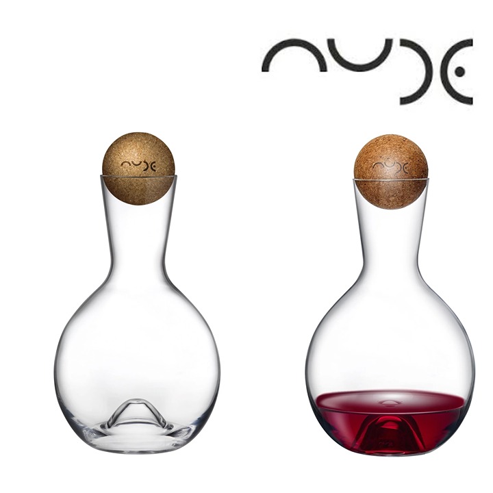NUDE Vintage Collection WINE DECANTER With Cork Stopper 25 1/4 OZ CRYSTAL GIFT