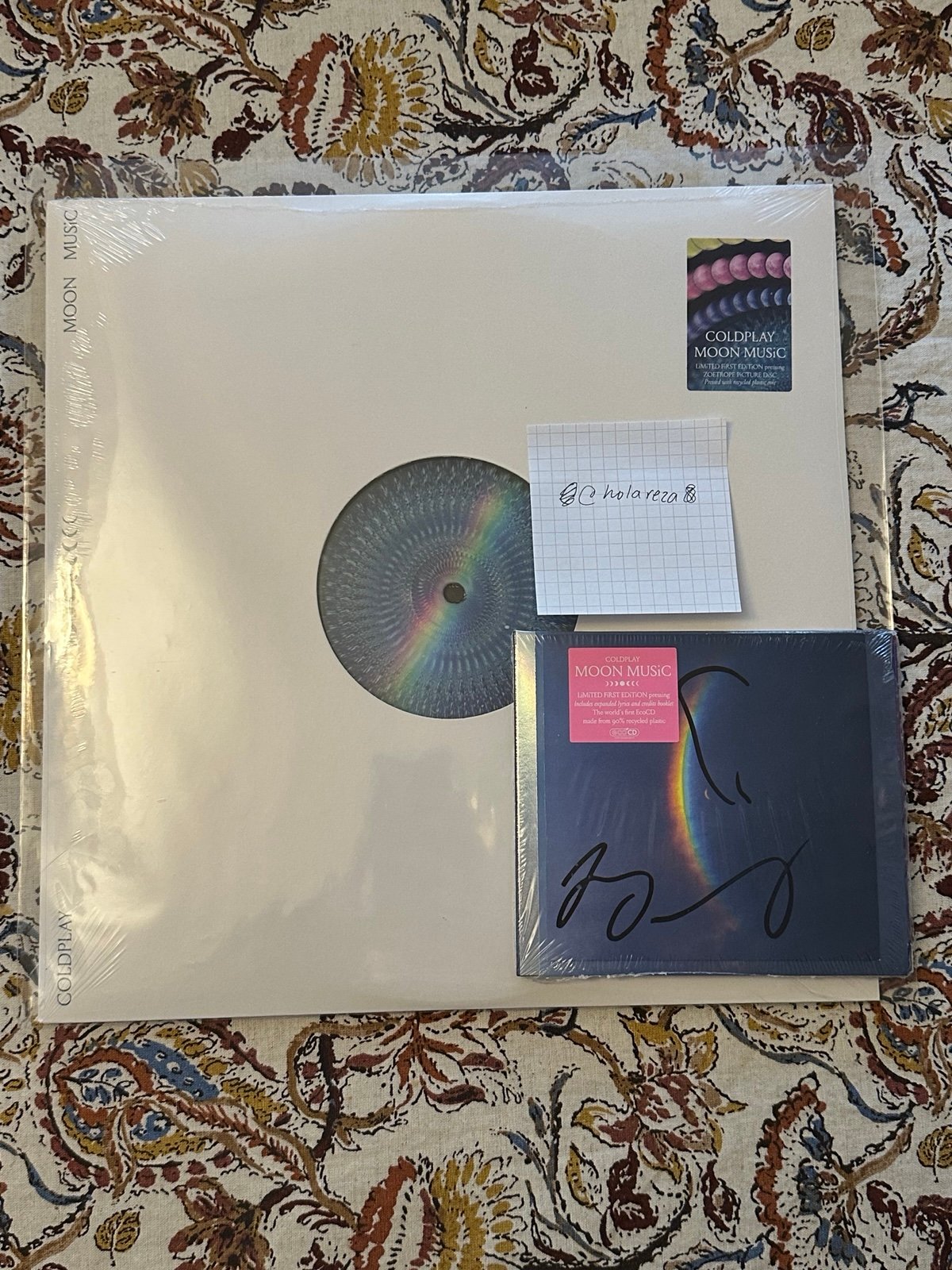 BUNDLE Coldplay Moon Music Zoetrope + signed cd