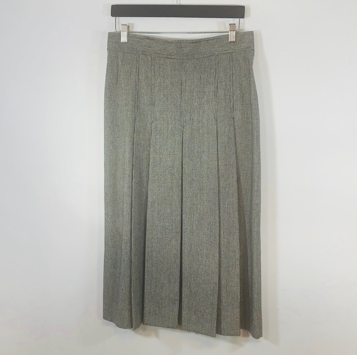 Evan-Picone Vintage Herringbone Wool Blend Women’s Size 12 Lined Pleated Skirt