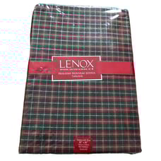 Lenox Tablecloth Holiday Dazzle Red Metallic Plaid 60 X 84 Oblong Fabric New