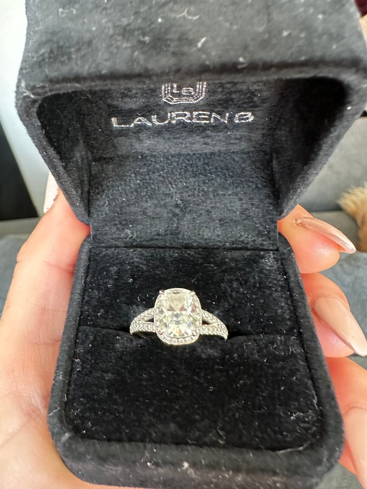 Lauren B Moissonite Engagement Ring