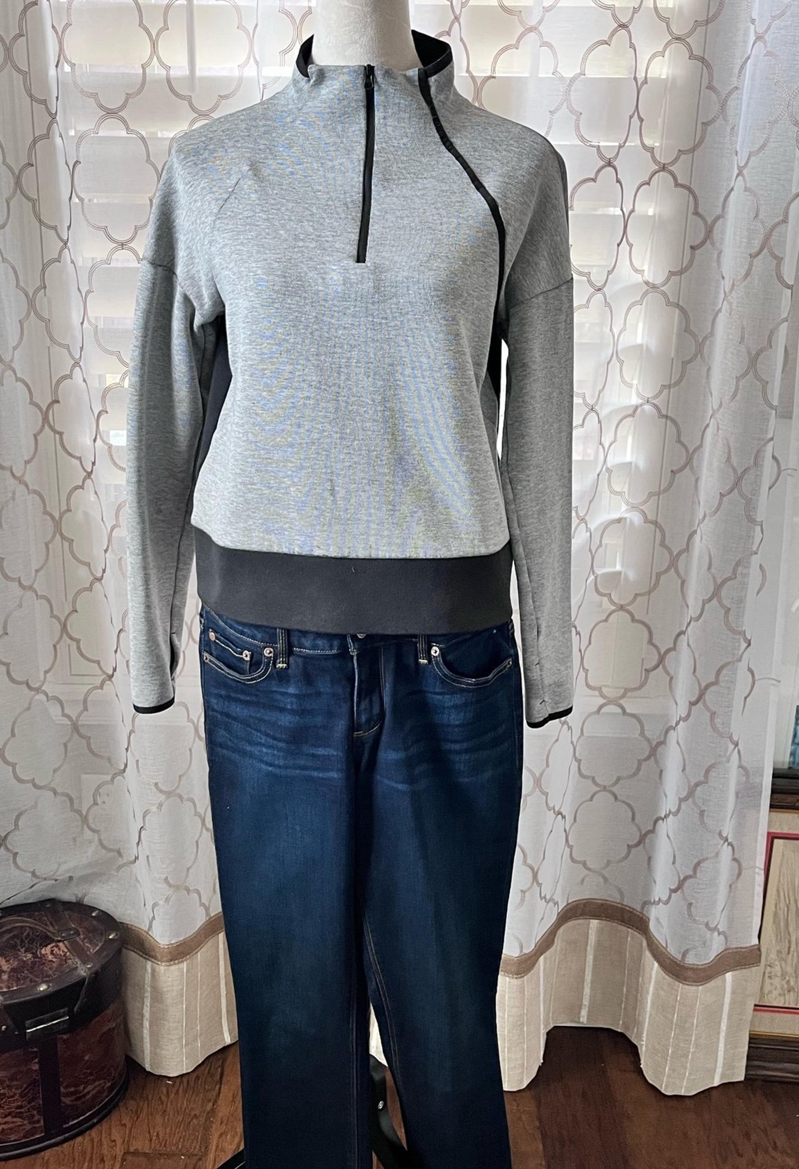 C9 Champion Womens Pullover Long Sleeve Mock Neck Sweatshirt Black Gray Size S