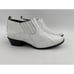 Stacy Adams Sandoval Boot Mens 10 Wide White Leather Snake Print Cuban Heel