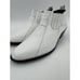 Stacy Adams Sandoval Boot Mens 10 Wide White Leather Snake Print Cuban Heel