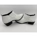 Stacy Adams Sandoval Boot Mens 10 Wide White Leather Snake Print Cuban Heel