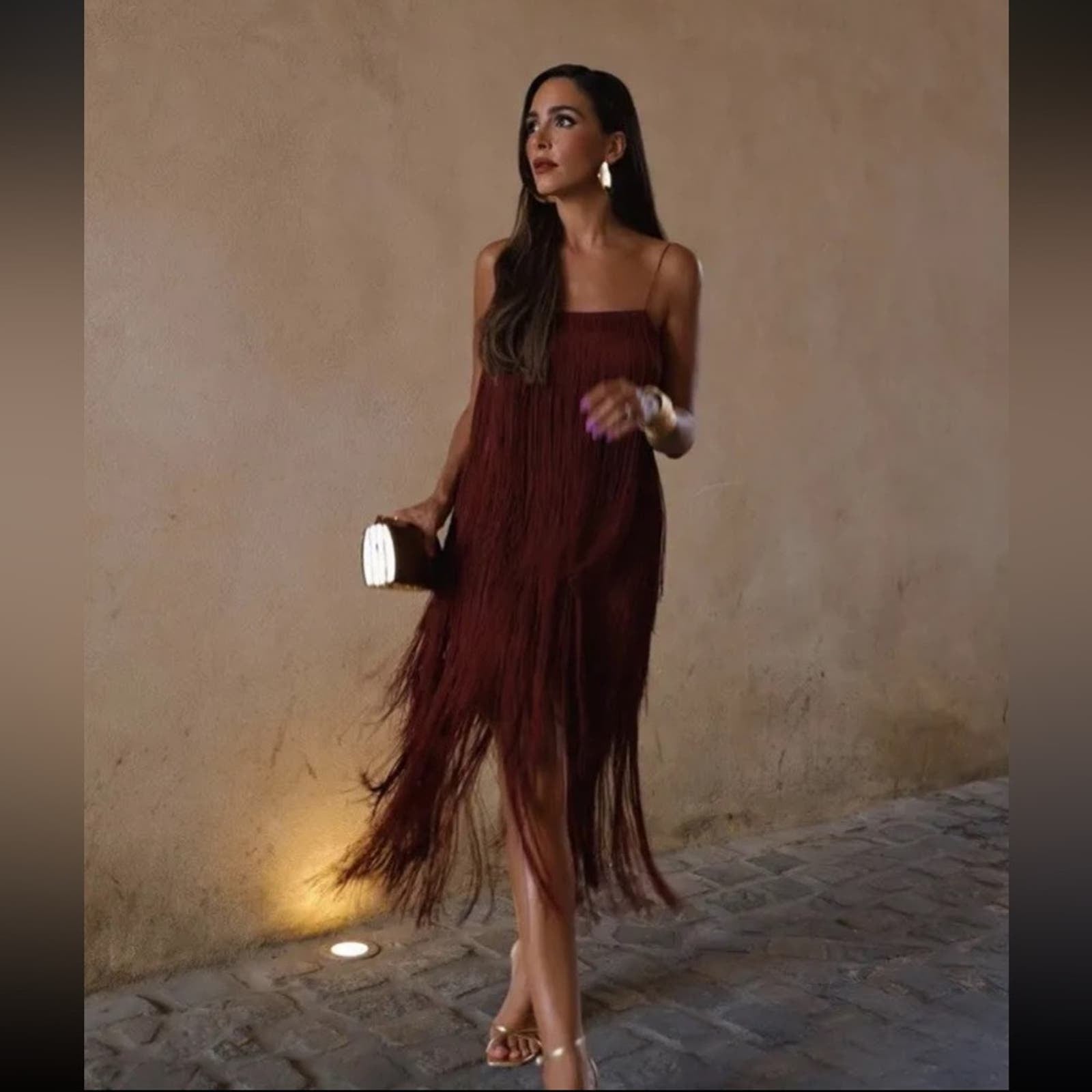 Zara strappy fringed dress 2712/835 286/019