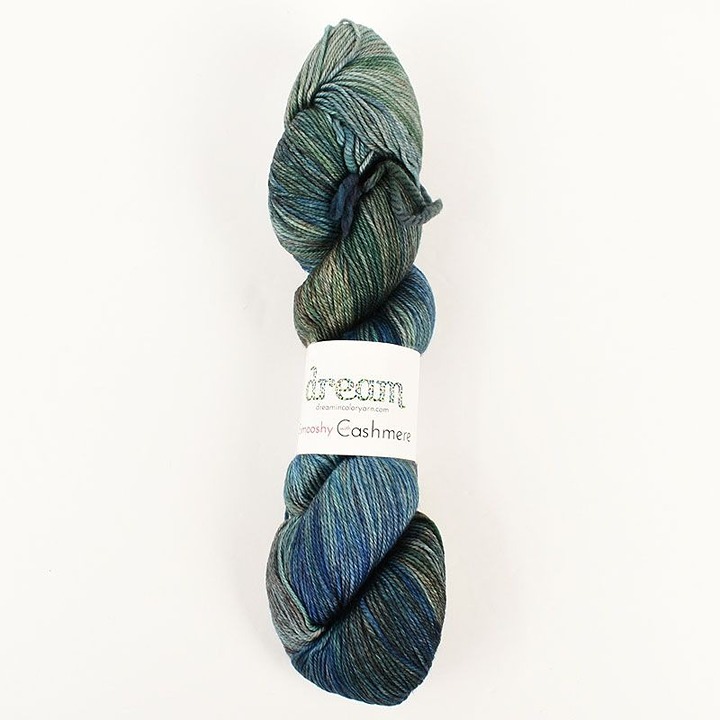 Dream In Color Smooshy With Cashmere Yarn SW Merino Wool Hand Dyed Tidal