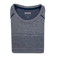 Rhone Heathered Gray Blue Breathable Mens Athletic S/S T Shirt Size L