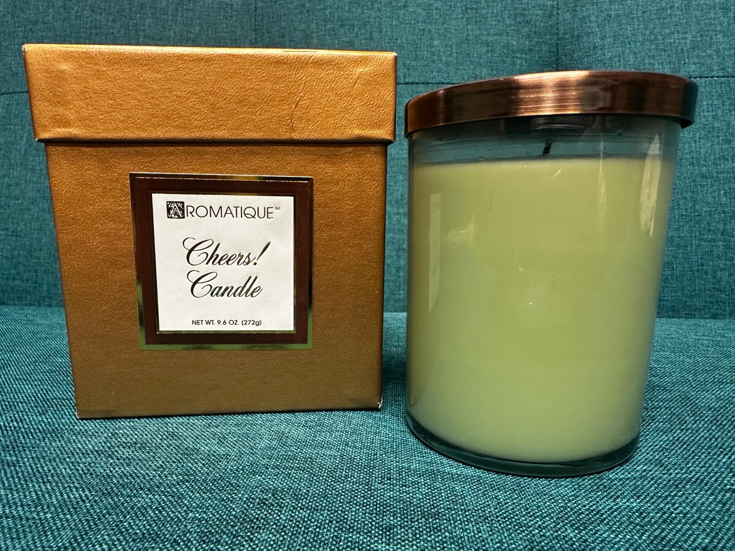 Vintage Rare Aromatique Lidded Jar Candle “Cheers” NEW IN BOX