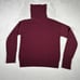 Paige Raundi Women Sweater Size S Cutout Shoulder Turtleneck Fig Red Wool Blend
