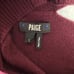 Paige Raundi Women Sweater Size S Cutout Shoulder Turtleneck Fig Red Wool Blend