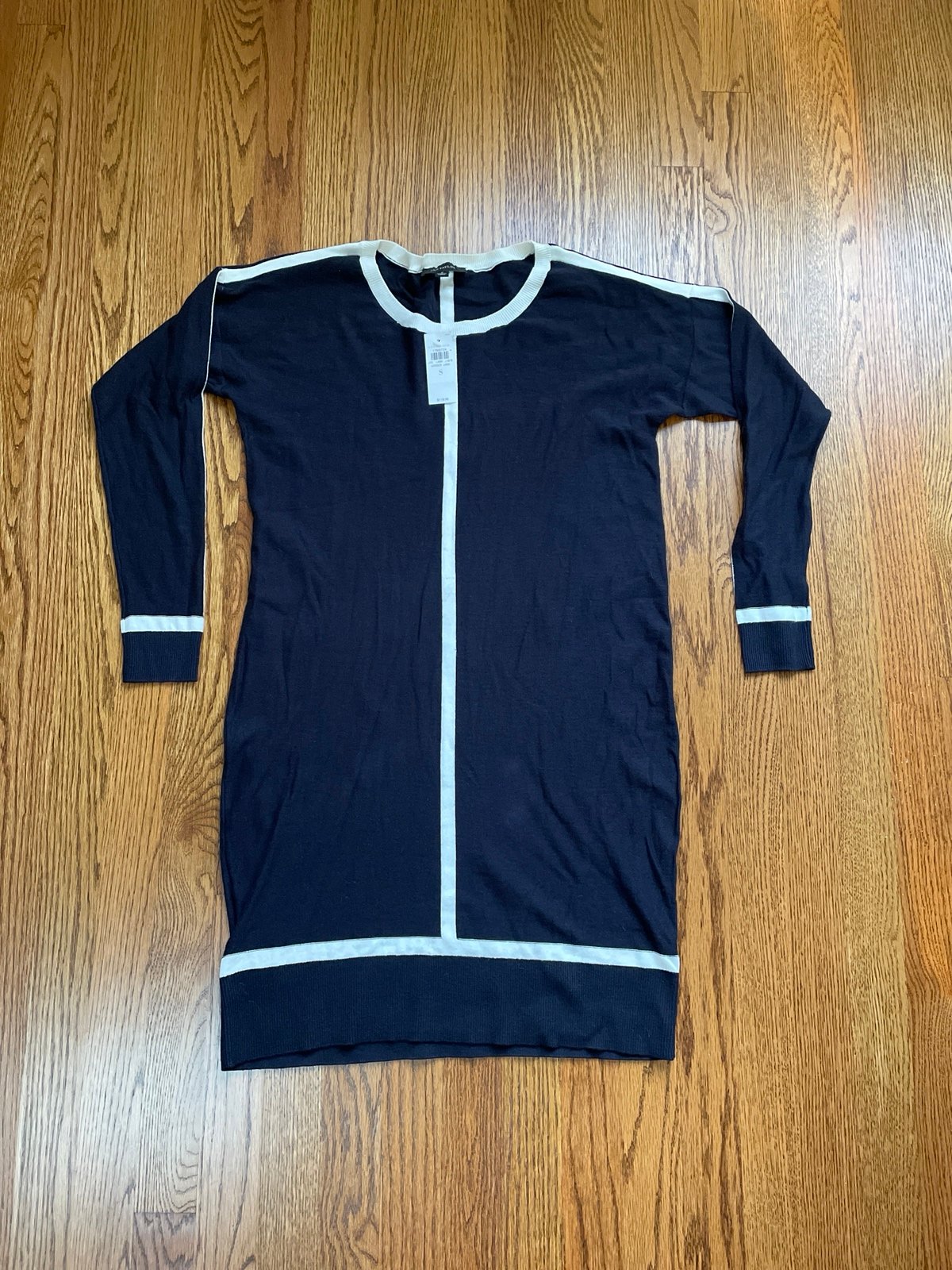 Ann Taylor Women's Size Small Navy Blue Long Sleeve Sweater Dress NWT 119