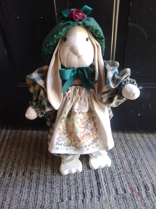 VINTAGE Rabbit Door Stopper, Shabby Chic, Home Decor