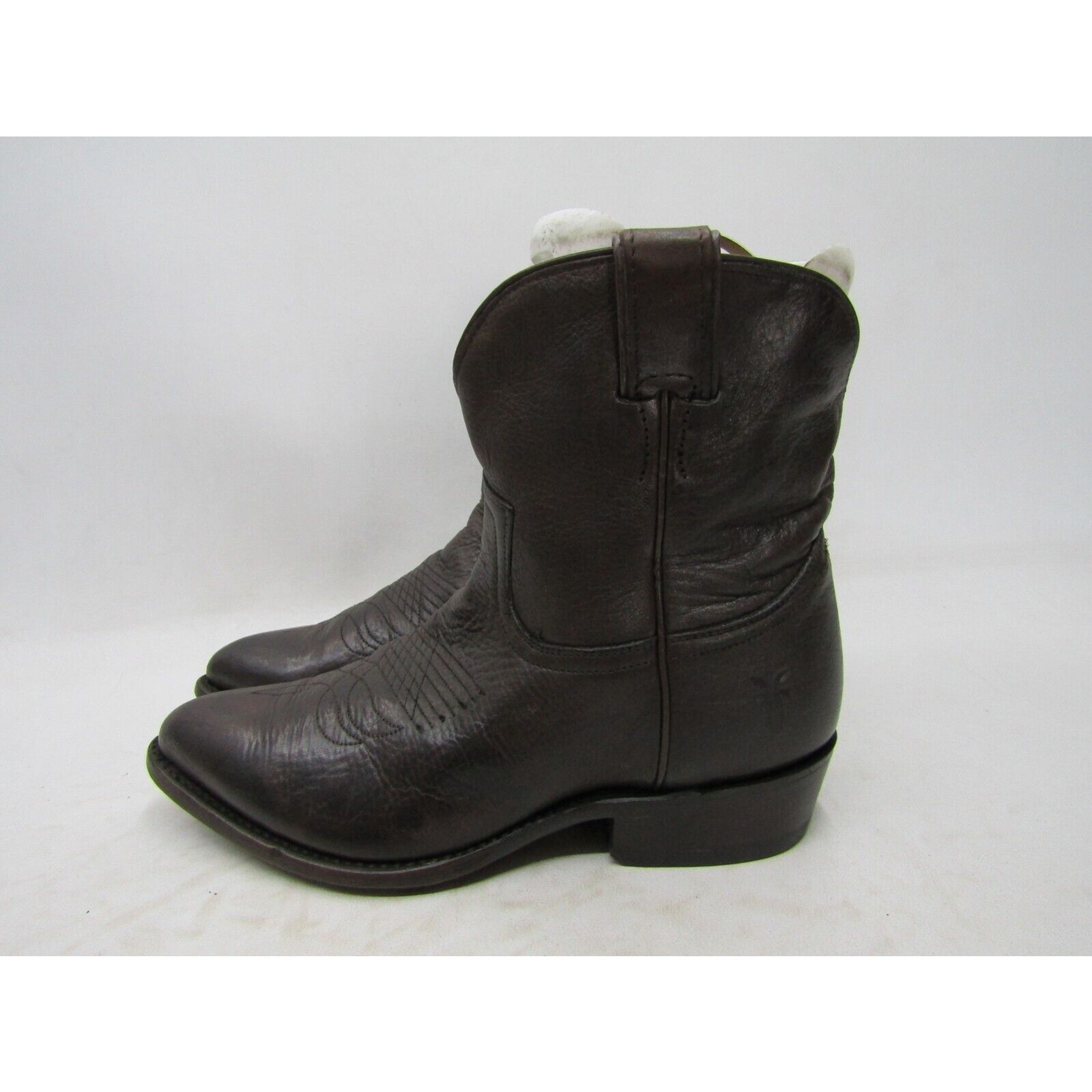 FRYE Womens Size 8 B Brown Distress Leather 7 Shaft Short Cowboy Western Boots