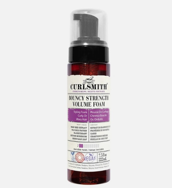 Bouncy Strength Volume Foam, Styling Foam for Curly & Wavy Hair, Light Hold