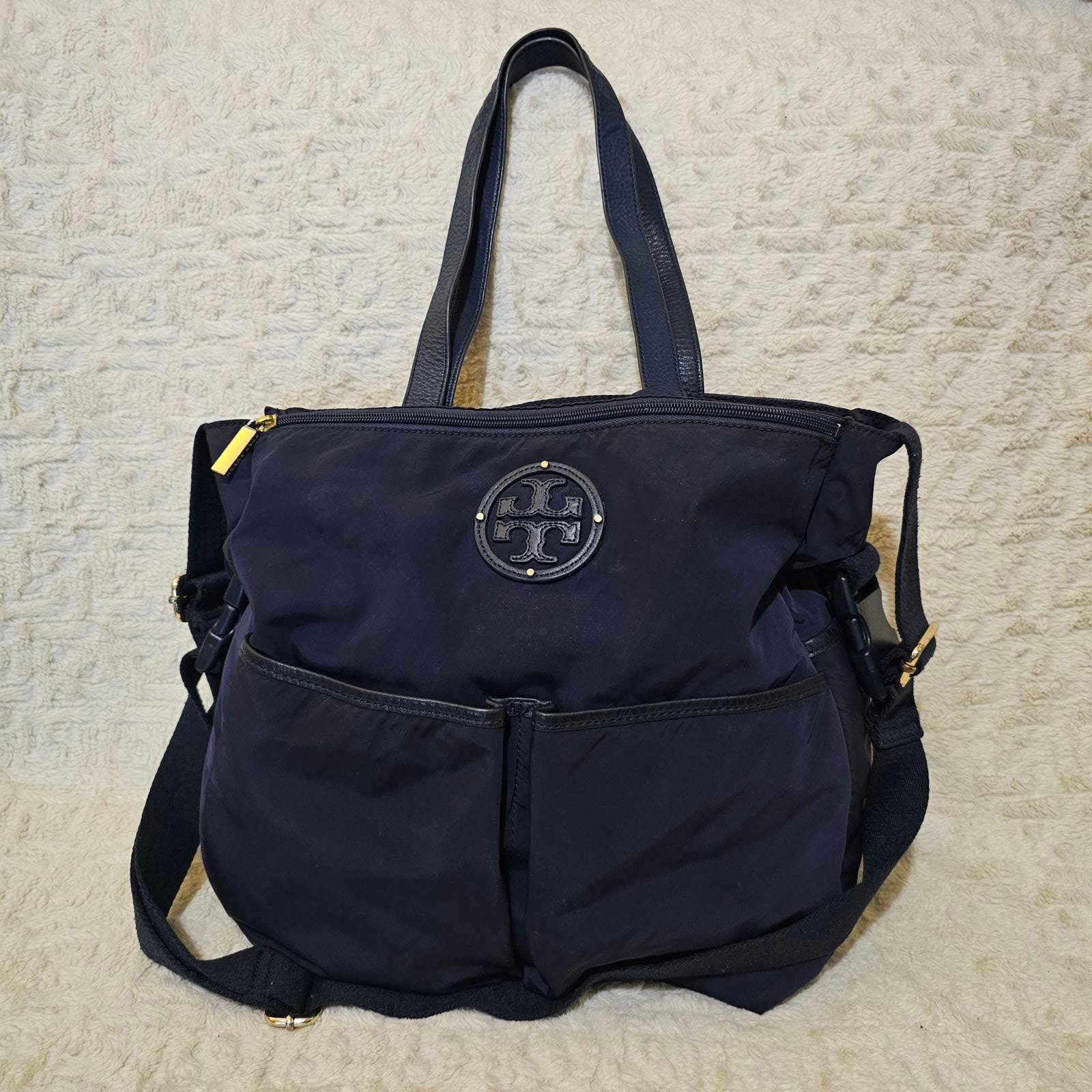 Tory Burch Navy Blue Diaper Bag