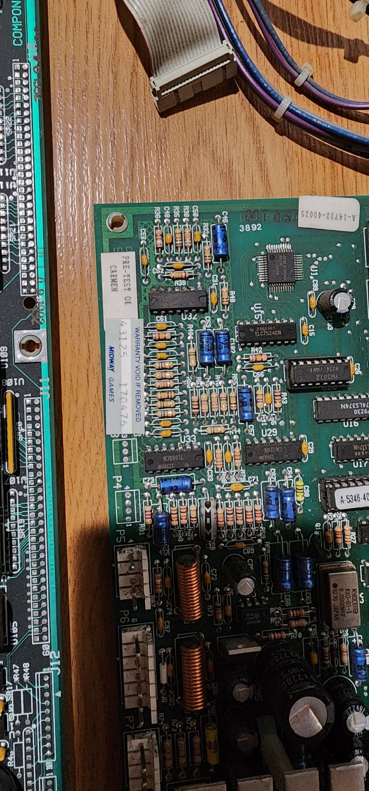Mortal Kombat Arcade PCB Board - detail