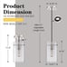 2 Pack 5.5 Clear Glass Modern Kitchen Island Pendant Light Brushed Nickel Finis
