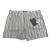 Women’s Democracy Shorts Womens 12 Cream Striped Ab Solution Denim Jean Stretch