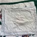 Vintage handmade hand pieced scalloped edge quilt throw blanket and pillow sham