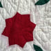 Vintage handmade hand pieced scalloped edge quilt throw blanket and pillow sham