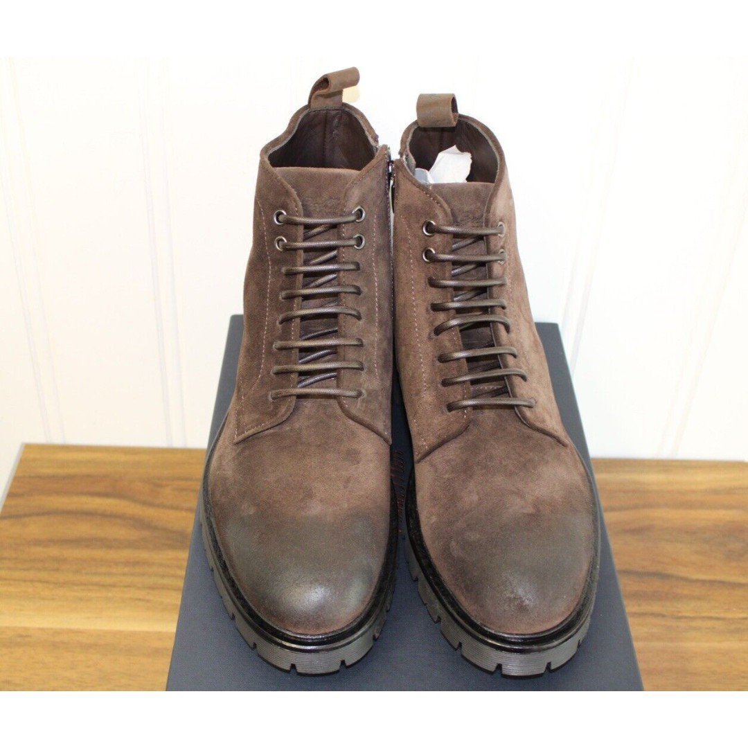 Good Man Brand Men’s Italian Leather Lace/zip Up Modern City Boot Brown Size 12