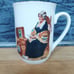 1982 Norman Rockwell Museum Coffee Mugs Cups White/Gold Trim Set of 6