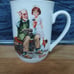 1982 Norman Rockwell Museum Coffee Mugs Cups White/Gold Trim Set of 6