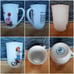 1982 Norman Rockwell Museum Coffee Mugs Cups White/Gold Trim Set of 6