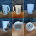 1982 Norman Rockwell Museum Coffee Mugs Cups White/Gold Trim Set of 6