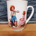 1982 Norman Rockwell Museum Coffee Mugs Cups White/Gold Trim Set of 6