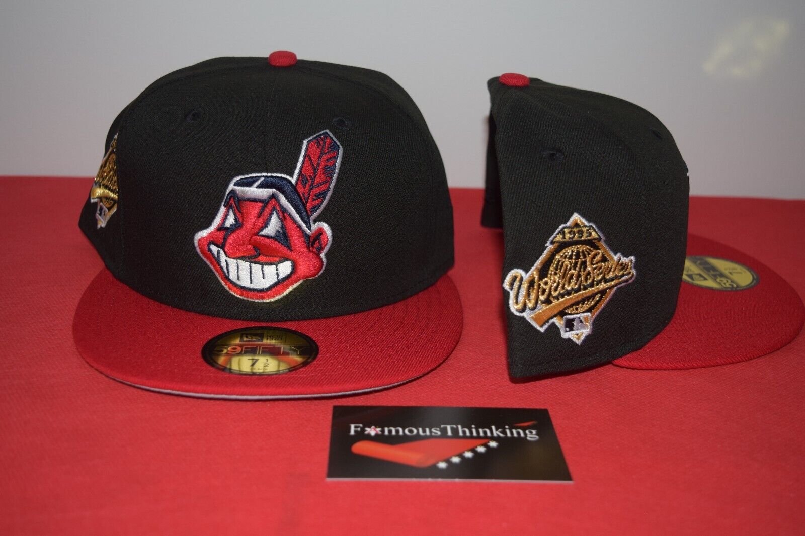 MLB New Era Cleveland Indians Chief Wahoo 1995 WS Fitted hat 59Fifty RARE