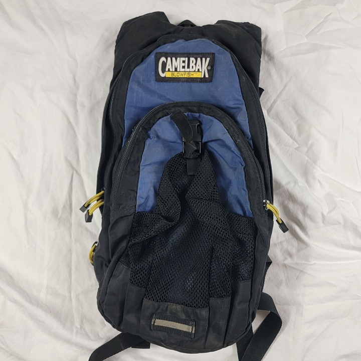 CamelBak Blowfish Expandable Hydration Backpack Black Blue Hiking Camping Trails