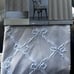 Colordrift Trellis Bow Print Feminine Shower Curtain Ivory and White