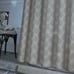 Colordrift Trellis Bow Print Feminine Shower Curtain Ivory and White