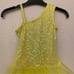 Weissman Dance costume Yellow Sequins asymmetrical dress DREAM 7651 child IC 7/8