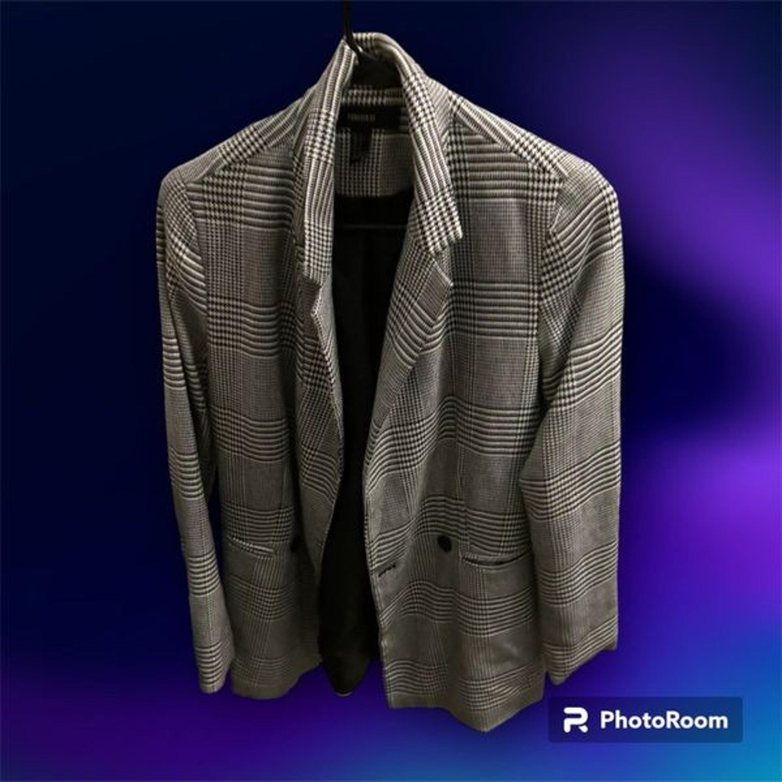 Forever 21 Small Black And White Striped Blazer 2 Buttons Petite Women’s