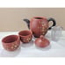 Yixing Zisha Chinese Authentic Handmade Blossom Designs Clay Teapot with Two Cup