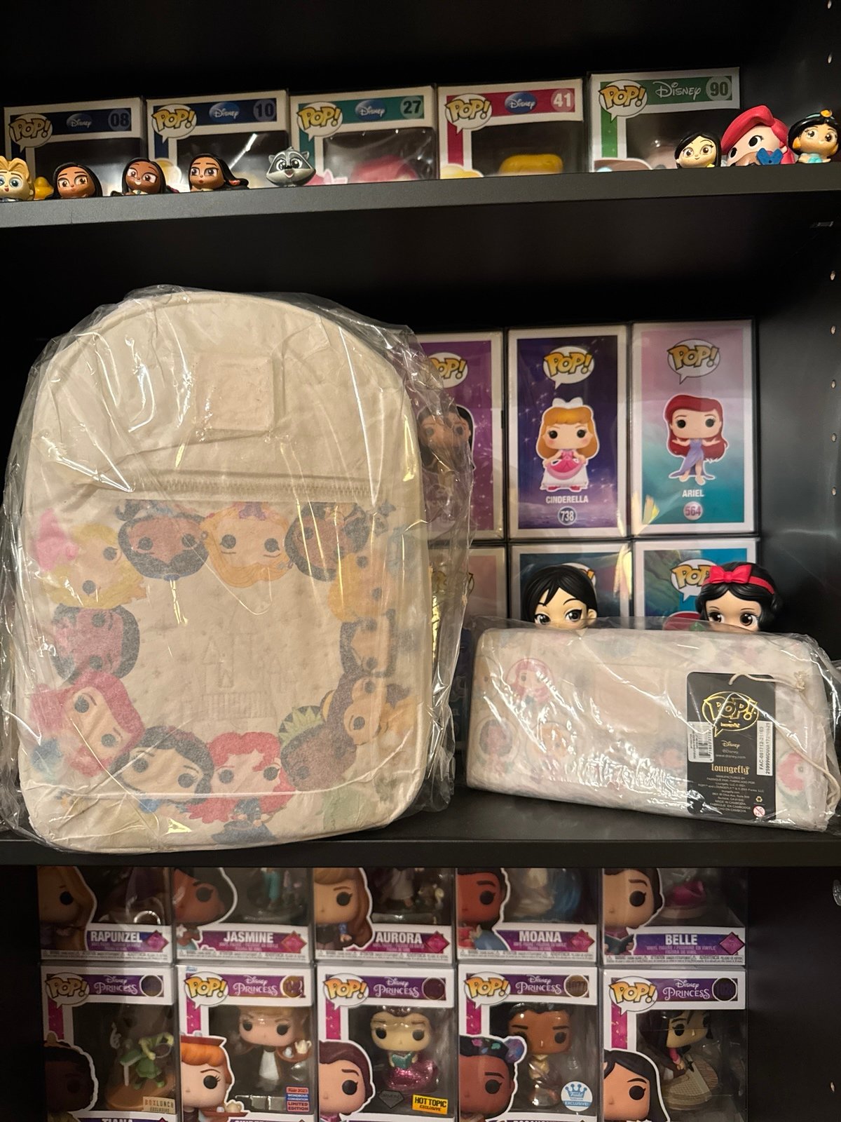 LOUNGEFLY Pop! by Loungefly Disney Princess Circles Mini Backpack and Wallet