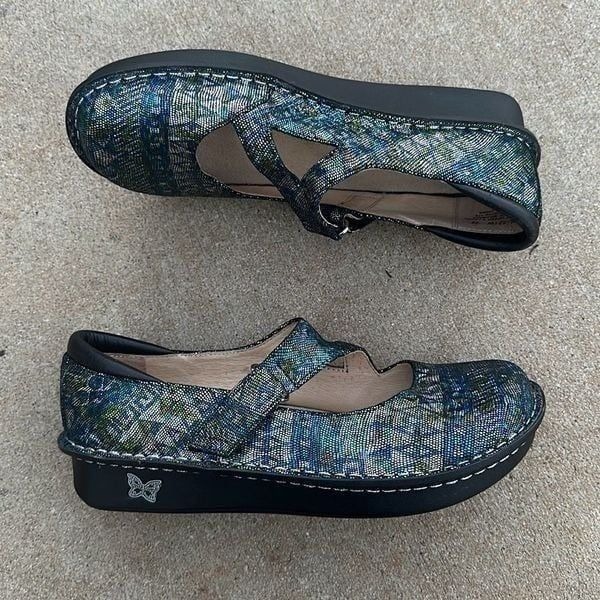 Alegria Mary Jane Multicolored Glitter Shoes Womens EU 38 US 7.5