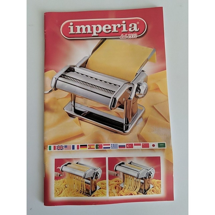Imperia Pasta Maker Machine w/ Simplex Attachment Made in Italy Heavy Duty Steel