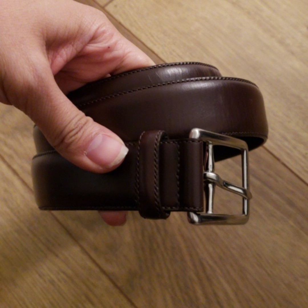 Coach Mens Brown Leather Belt Size 30