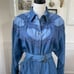 Vintage 80s 90s Urban Cowgirl Together! Country Denim Lace Dress Midi L