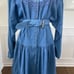Vintage 80s 90s Urban Cowgirl Together! Country Denim Lace Dress Midi L