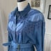 Vintage 80s 90s Urban Cowgirl Together! Country Denim Lace Dress Midi L