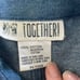 Vintage 80s 90s Urban Cowgirl Together! Country Denim Lace Dress Midi L