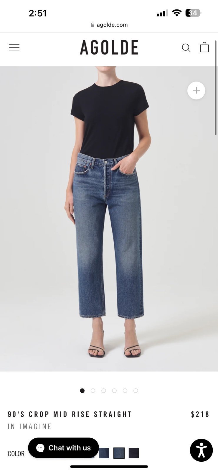 Agolde 90’s crop Jean