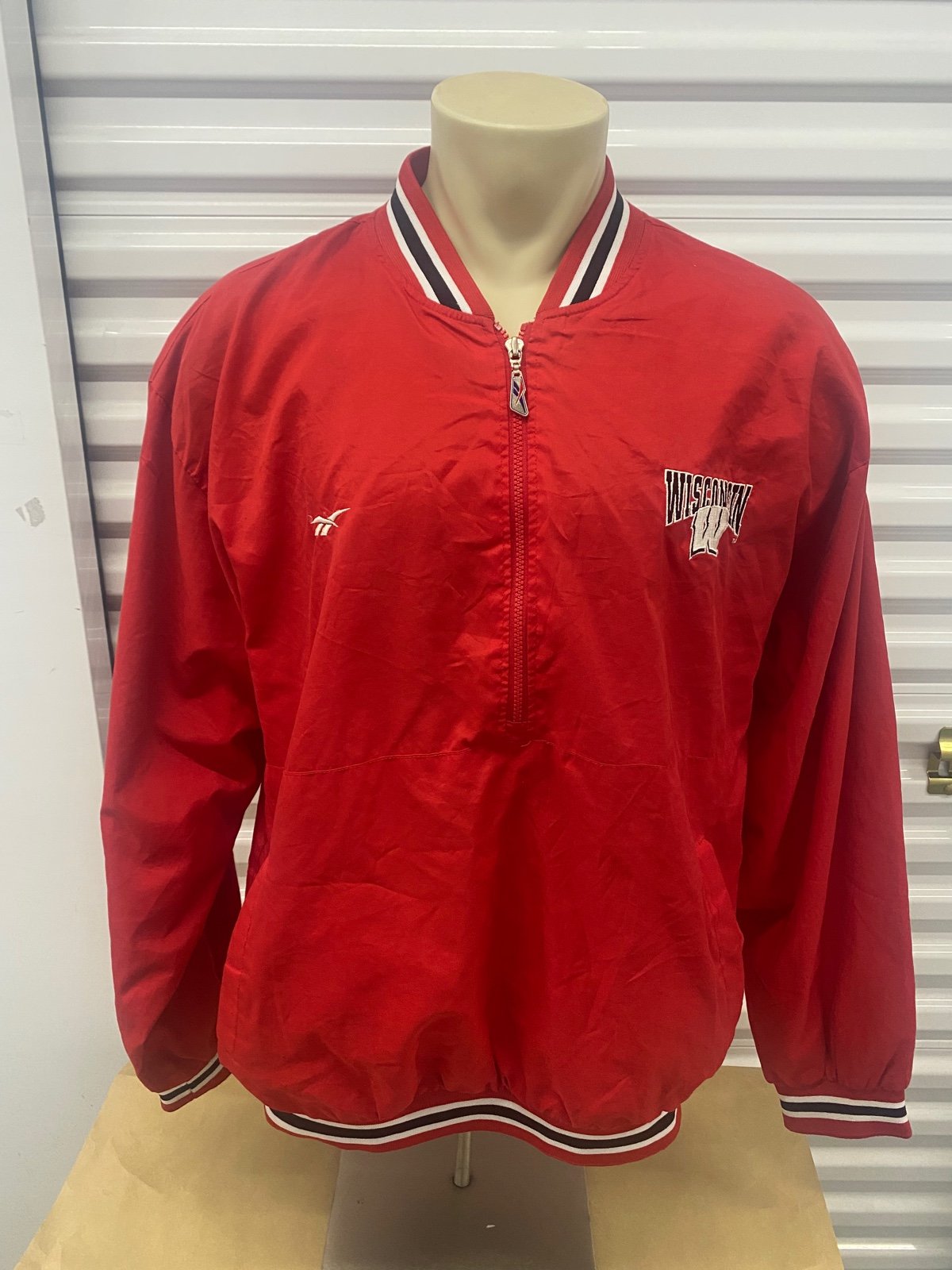 Vintage Wisconsin Reebok Pullover Zip Up