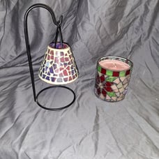 HANDMADE: Mosaic Tealight Lantern Candle Holder Set