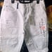 Staple Distressed White Denim Shorts